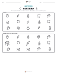 Ibn Khaldun printable worksheet preview