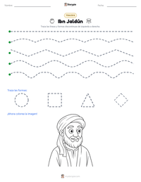 Vista previa de la hoja de trabajo imprimible de Ibn Jaldún