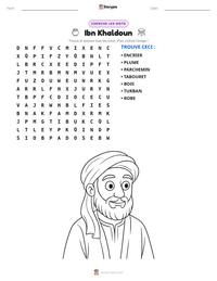 Aperçu de la feuille de travail imprimable Ibn Khaldoun