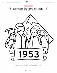 Everest Dağı'na İlk Tırmanış (1953) yazdırılabilir çalışma sayfası önizlemesi