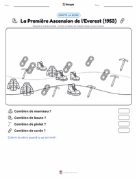 Aperçu de la feuille de travail imprimable La Première Ascension du Mont Everest (1953)