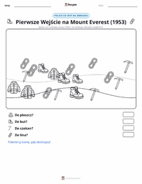 Podgląd drukowalnego arkusza ćwiczeń Pierwsze wejście na Mount Everest (1953)