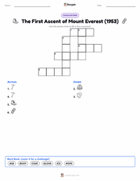 The First Ascent of Mount Everest (1953) printable worksheet preview