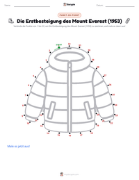 Die Erstbesteigung des Mount Everest (1953) druckbare Arbeitsblatt Vorschau