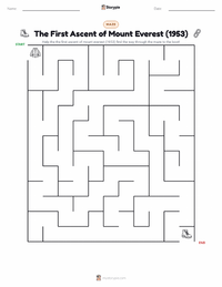 The First Ascent of Mount Everest (1953) printable worksheet preview