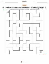 Podgląd drukowalnego arkusza ćwiczeń Pierwsze wejście na Mount Everest (1953)