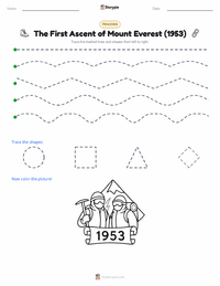 The First Ascent of Mount Everest (1953) printable worksheet preview