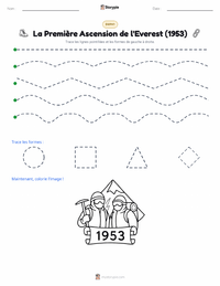 Aperçu de la feuille de travail imprimable La Première Ascension du Mont Everest (1953)