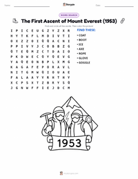The First Ascent of Mount Everest (1953) printable worksheet preview