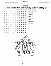 Prabaca lembar kerja cetak Pendakian Pertama Gunung Everest (1953)