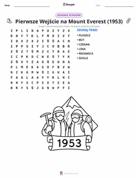 Podgląd drukowalnego arkusza ćwiczeń Pierwsze wejście na Mount Everest (1953)