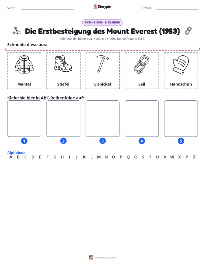Schneiden & Einfügen Alphabet