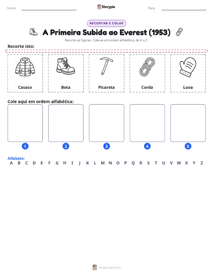 Recortar & Colar Alfabeto