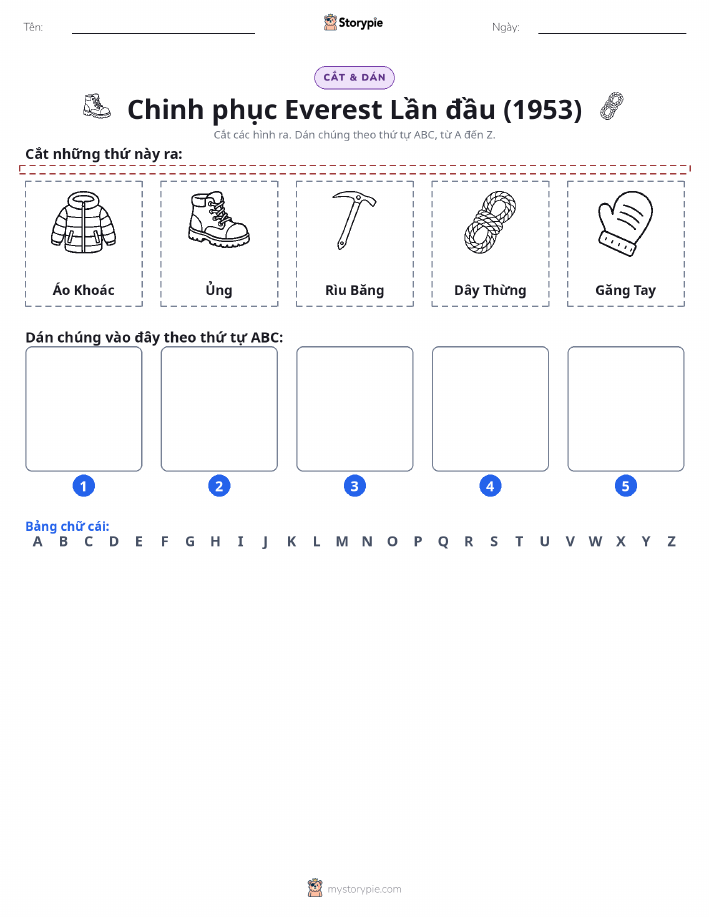 Cắt & Dán Chữ Cái