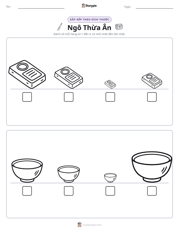 Thứ Tự Kích Thước
