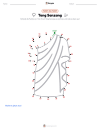 Tang Sanzang druckbare Arbeitsblatt Vorschau