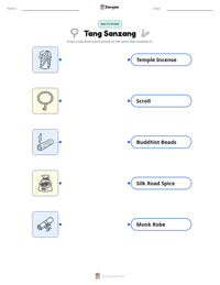 Tang Sanzang printable worksheet preview
