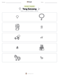 Vista previa de la hoja de trabajo imprimible de Tang Sanzang