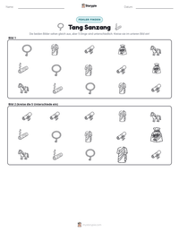 Tang Sanzang druckbare Arbeitsblatt Vorschau