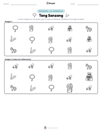 Vista previa de la hoja de trabajo imprimible de Tang Sanzang