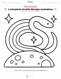 Vista previa de la hoja de trabajo imprimible de La Serpiente Arcoíris