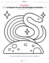 Page de coloriage Le Serpent Arc-en-ciel pour les enfants
