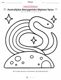 Strona do kolorowania Tęczowy Wąż dla dzieci