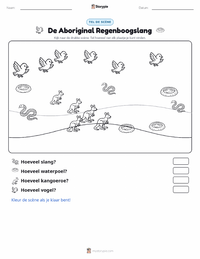 De Regenboogslang afdrukbare werkblad voorbeeld