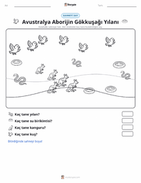 Gökkuşağı Yılanı yazdırılabilir çalışma sayfası önizlemesi