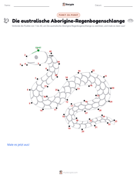 Die Regenbogenschlange druckbare Arbeitsblatt Vorschau