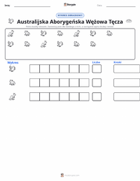 Podgląd drukowalnego arkusza ćwiczeń Tęczowy Wąż