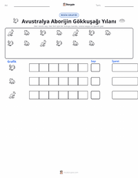 Gökkuşağı Yılanı yazdırılabilir çalışma sayfası önizlemesi