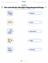 Die Regenbogenschlange druckbare Arbeitsblatt für Kinder