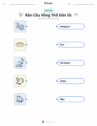 Tài liệu in sẵn Rắn Cầu Vồng cho trẻ em