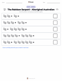 The Rainbow Serpent - Aboriginal Australian printable worksheet preview