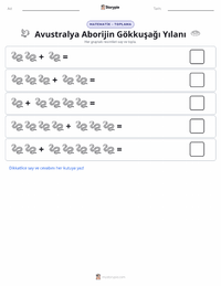 Gökkuşağı Yılanı yazdırılabilir çalışma sayfası önizlemesi