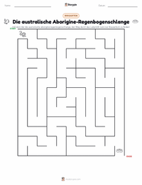 Die Regenbogenschlange druckbare Arbeitsblatt Vorschau