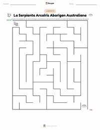 Vista previa de la hoja de trabajo imprimible de La Serpiente Arcoíris