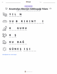 Gökkuşağı Yılanı yazdırılabilir çalışma sayfası önizlemesi
