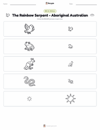 The Rainbow Serpent - Aboriginal Australian printable worksheet preview