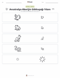 Gökkuşağı Yılanı yazdırılabilir çalışma sayfası önizlemesi