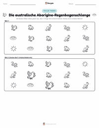 Die Regenbogenschlange druckbare Arbeitsblatt Vorschau