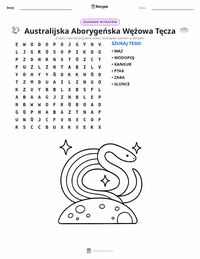 Podgląd drukowalnego arkusza ćwiczeń Tęczowy Wąż