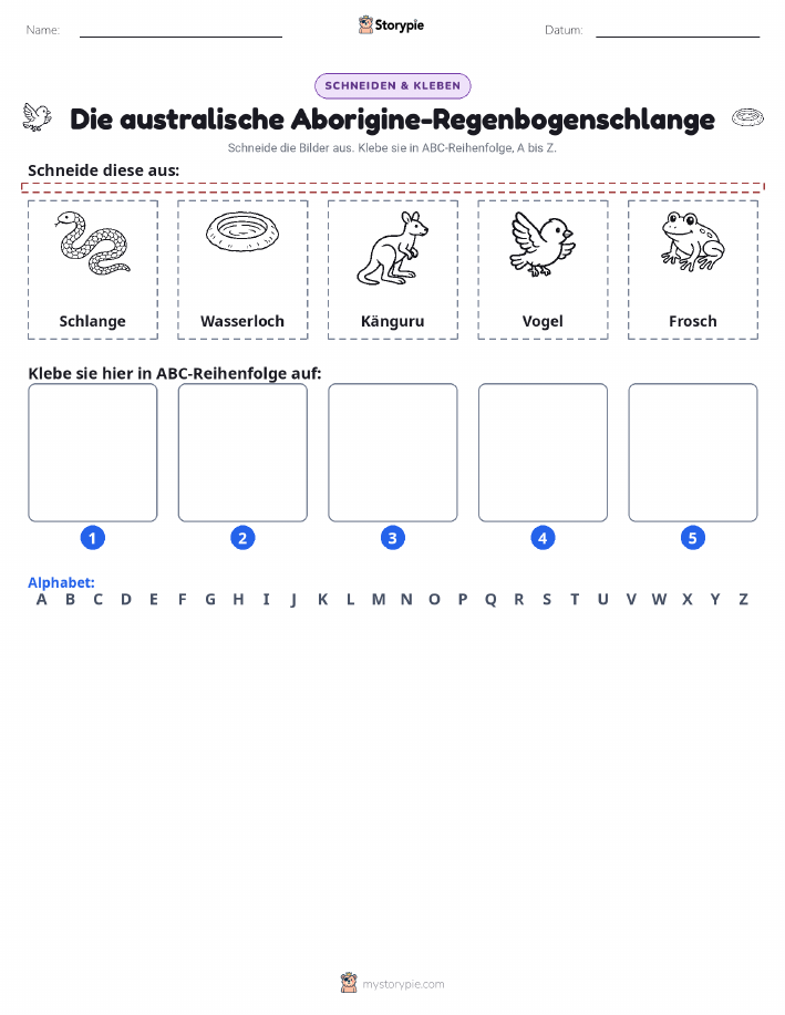 Schneiden & Einfügen Alphabet