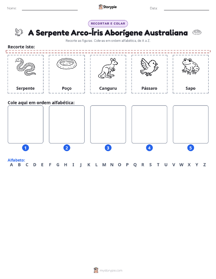 Recortar & Colar Alfabeto