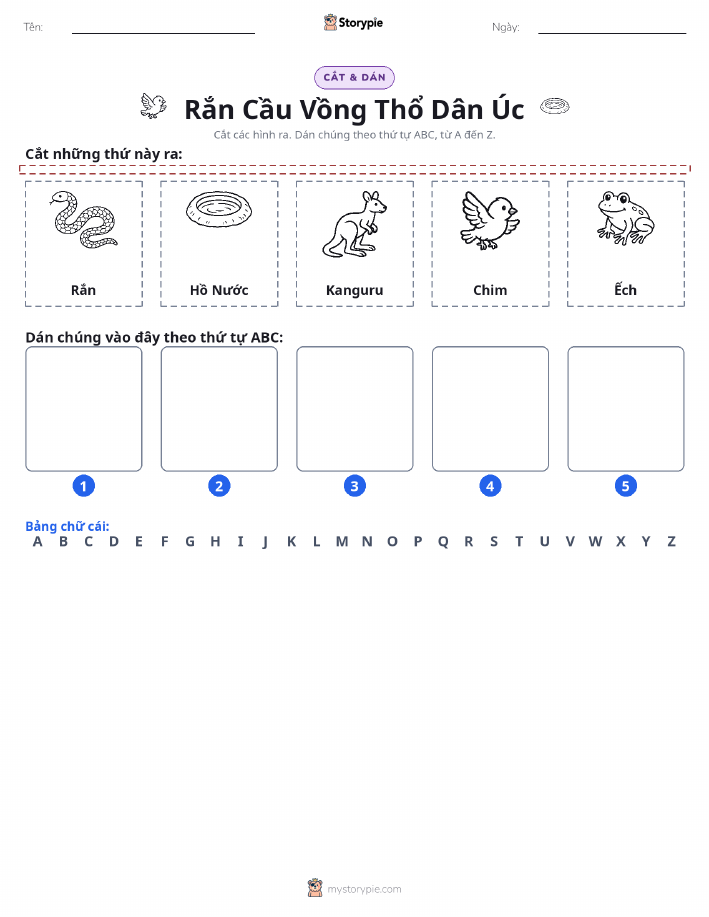 Cắt & Dán Chữ Cái