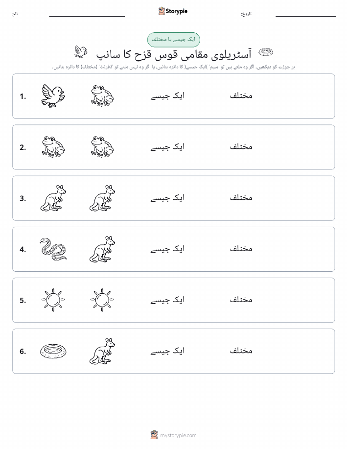 ایک جیسا یا مختلف