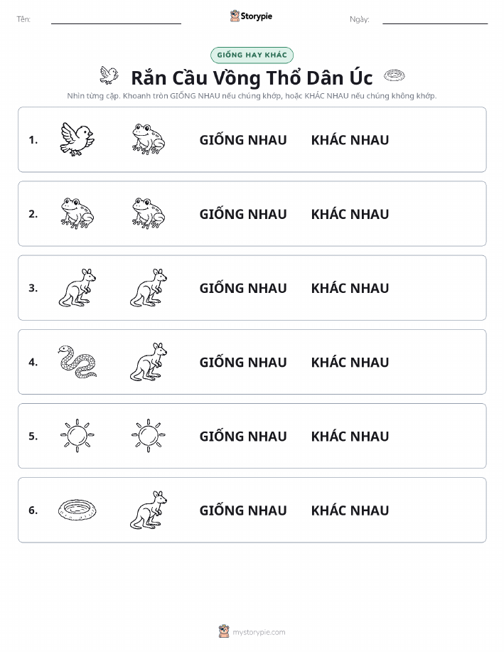 Giống Hay Khác