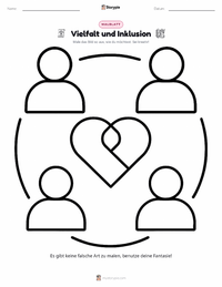 Vielfalt und Inklusion Malvorlage für Kinder