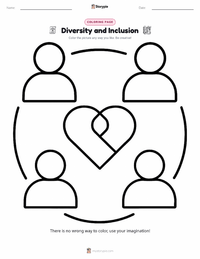 Diversity and Inclusion coloring page for kids